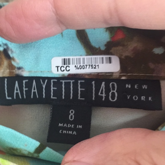 LaFayette 148 NY Silk Blouse/Skirt Floral Wrap - Picture 3 of 9